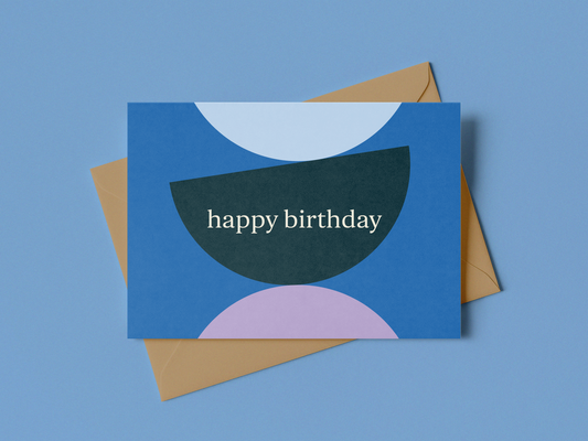 Happy Birthday Card - Blue
