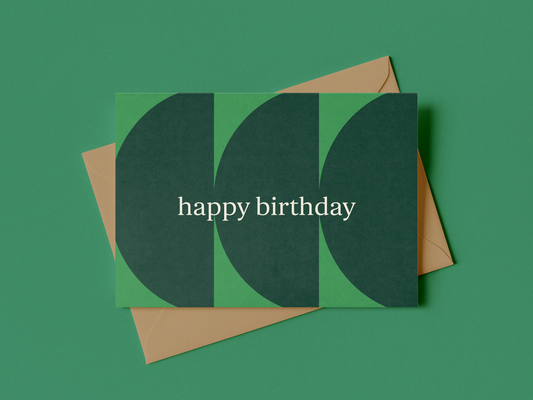 Happy Birthday Card - Green