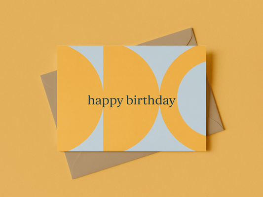 Happy Birthday Card - Yellow