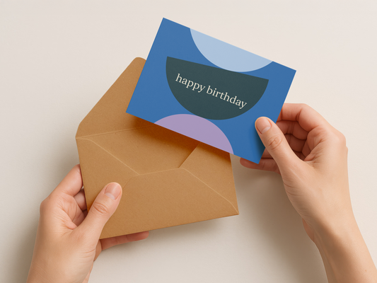 Happy Birthday Card - Blue