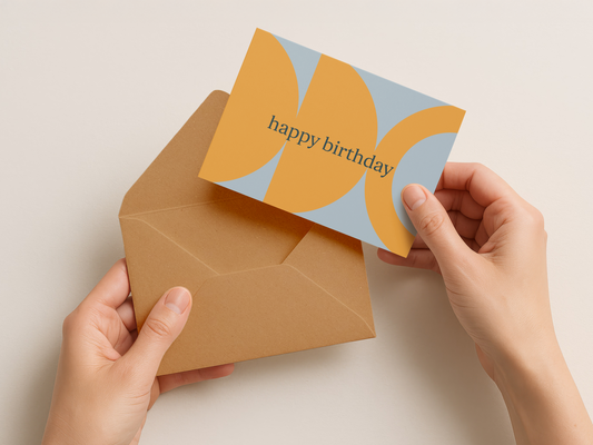 Happy Birthday Card - Yellow