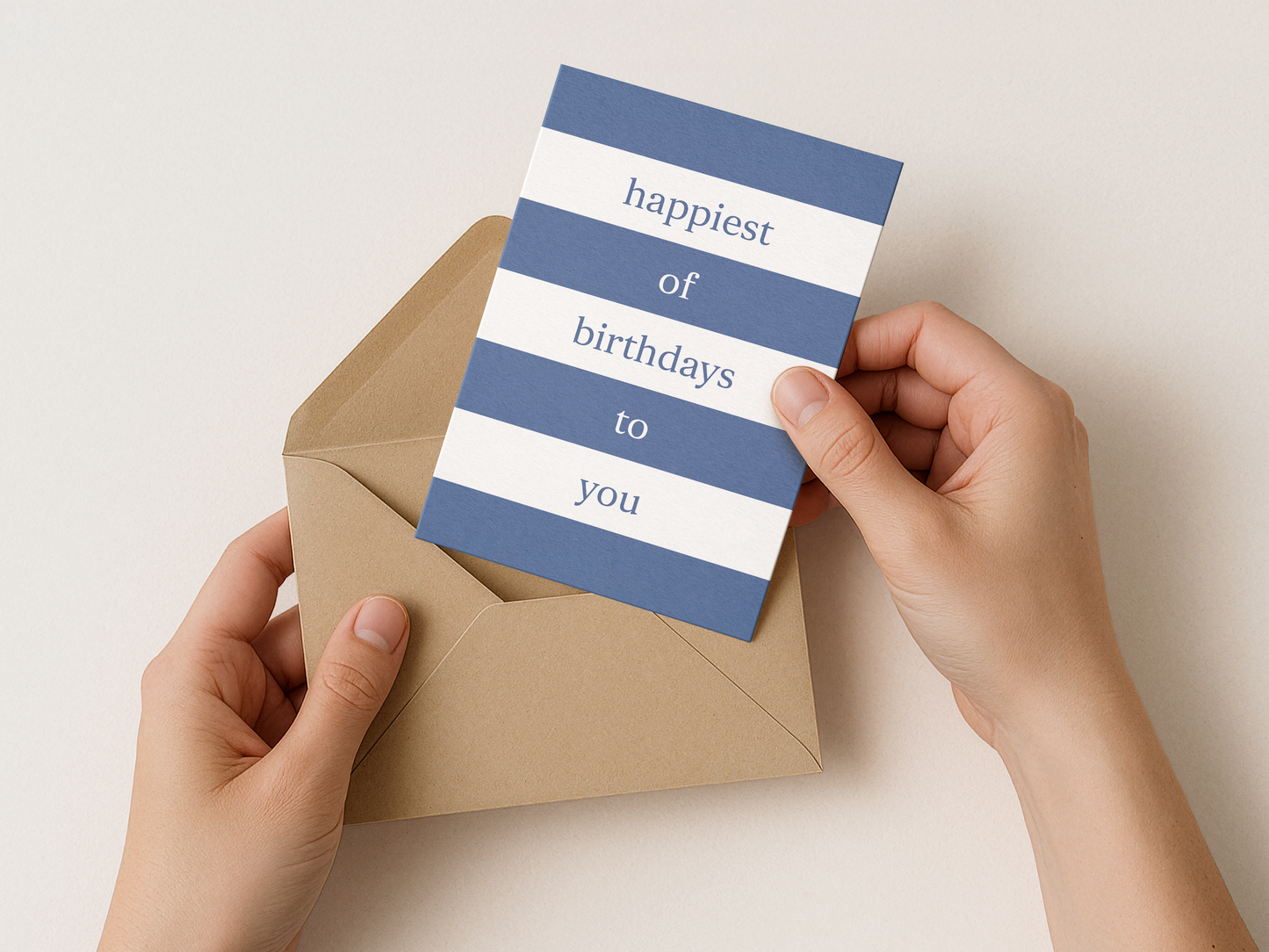 Happiest of Birthdays to You - Striped Card