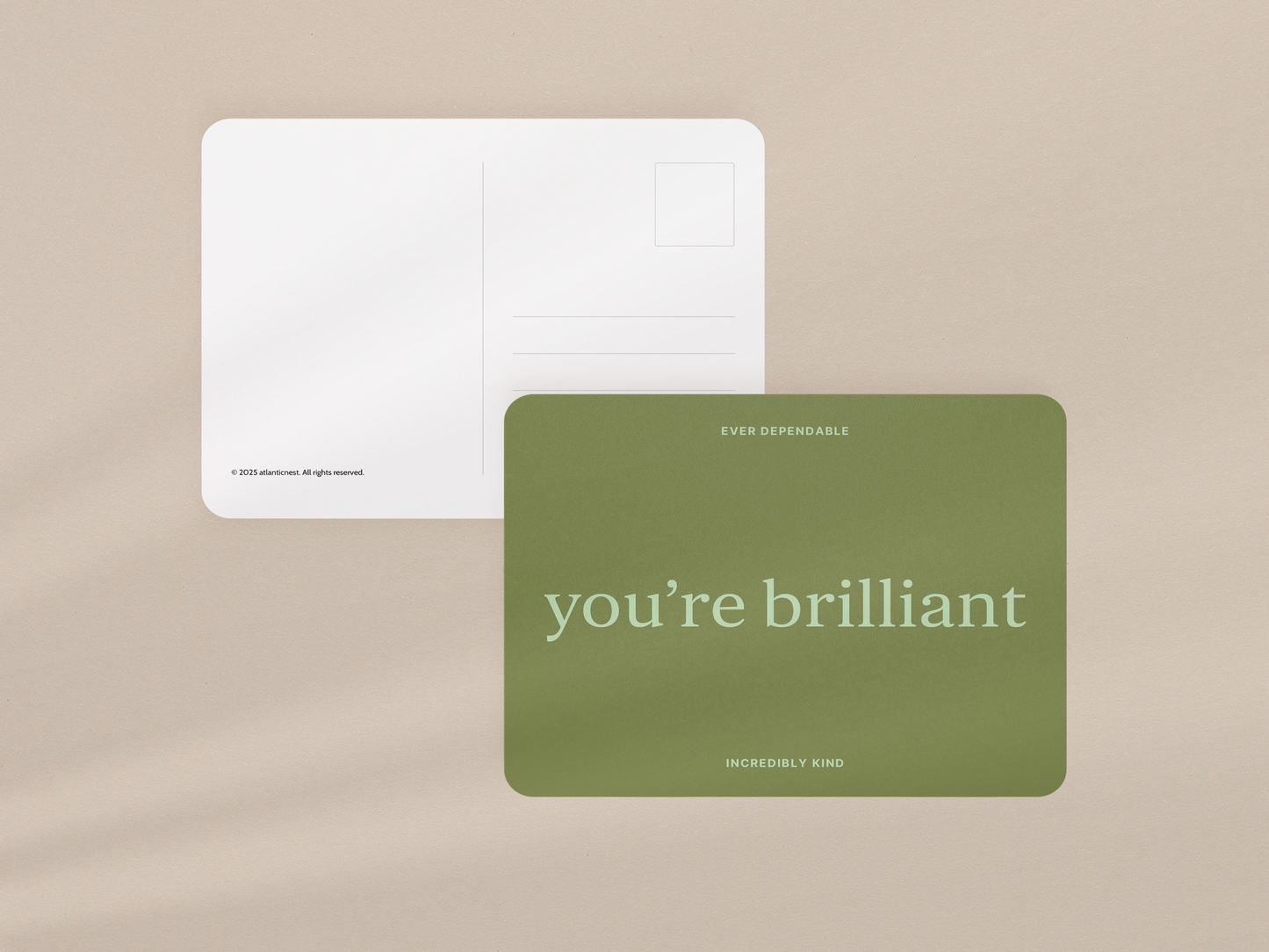 Minimal Note Postcards - Set of Four