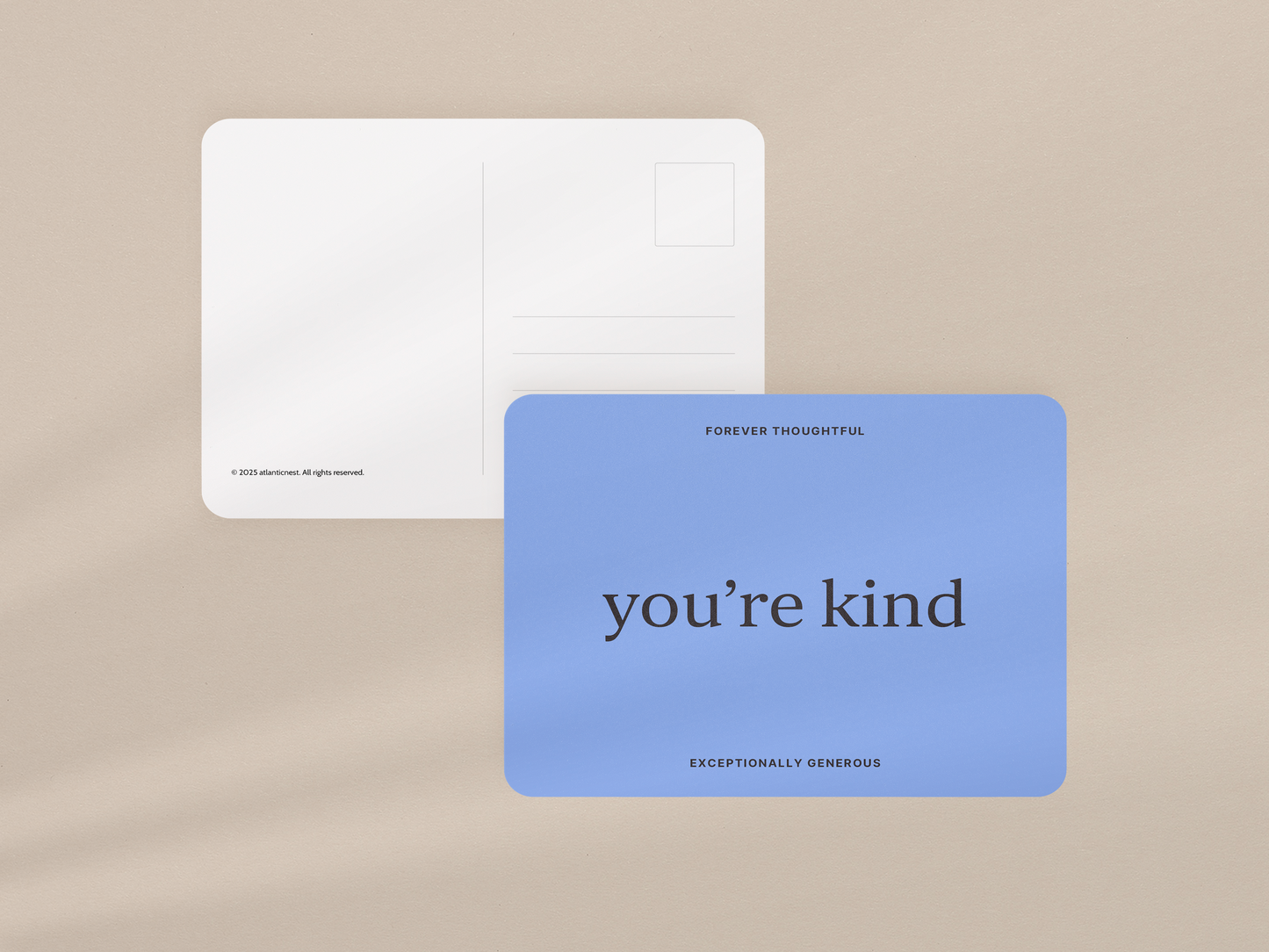 Minimal Note Postcards - Set of Four