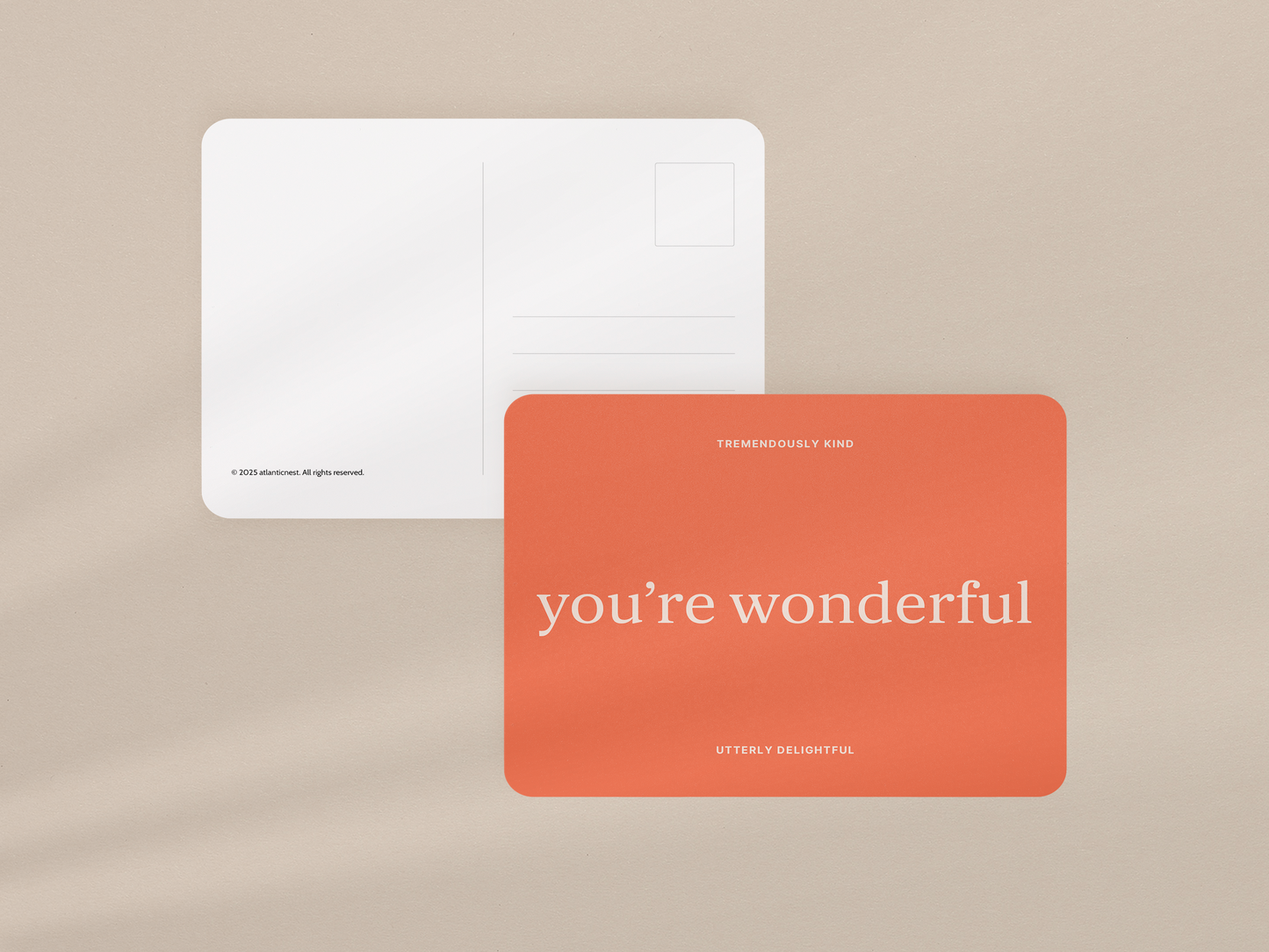 Minimal Note Postcards - Set of Four