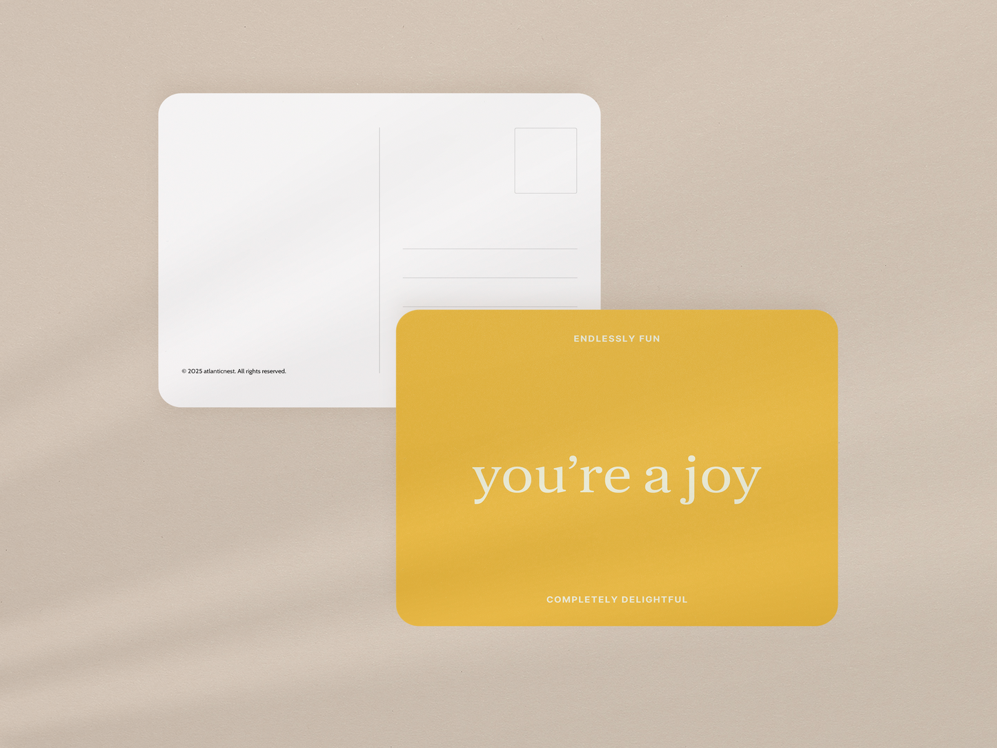 Minimal Note Postcards - Set of Four